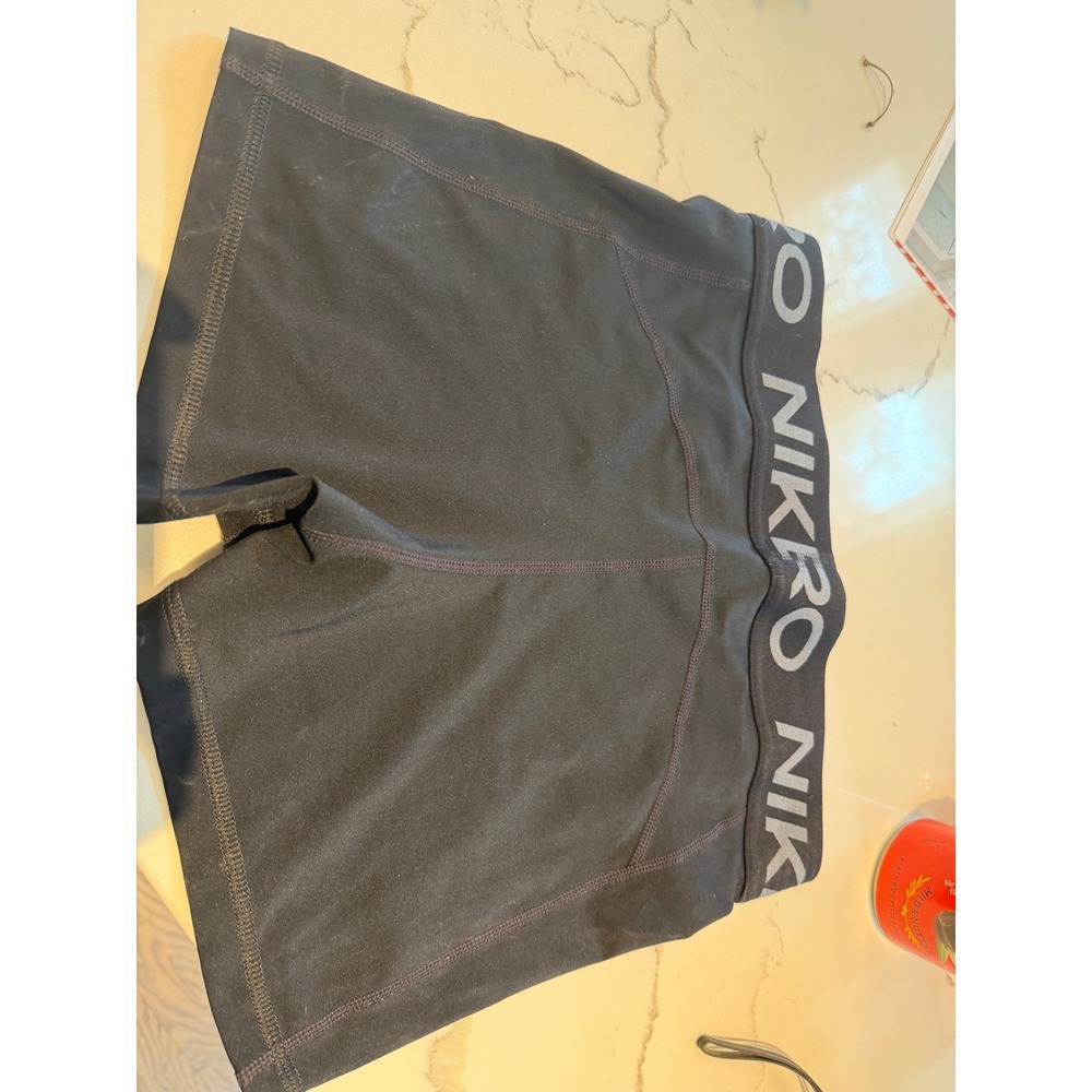 Nike Pro Womens Dri-FIT 3 Inch Compression Training Shorts Black Medium M - Picture 2 of 3